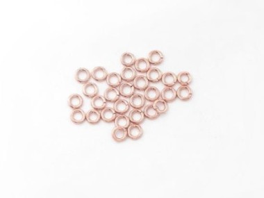 925 Sterling Silver Rose Gold Vermeil Style Opened Jump Rings 3x0.7mm.