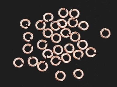 925 Sterling Silver Rose Gold Vermeil Style Opened Jump Rings 3.5x0.8mm.