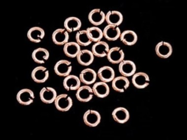 925 Sterling Silver Rose Gold Vermeil Style Opened Jump Rings 3.5x0.8mm.