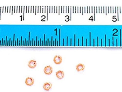 30 of 925 Sterling Silver Rose Gold Vermeil Style Opened Jump Rings 3.5x0.8mm.