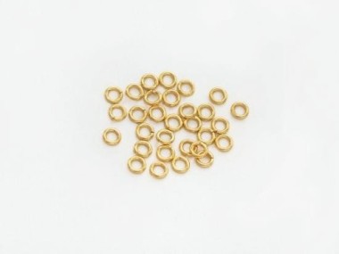 925 Sterling Silver Gold Vermeil Style Opened Jump Rings 3x0.7mm.