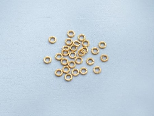 30 of 925 Sterling Silver Gold Vermeil Style Opened Jump Rings 3x0.7mm.