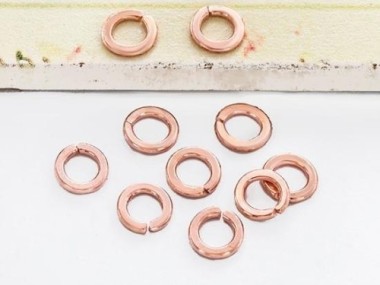 925 Karen Hill Tribe Silver Rose Gold Vermeil Style Circle Jump Rings 6.5mm.