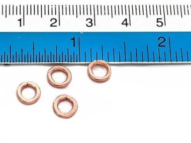 925 Karen Hill Tribe Silver Rose Gold Vermeil Style Circle Jump Rings 6.5mm.