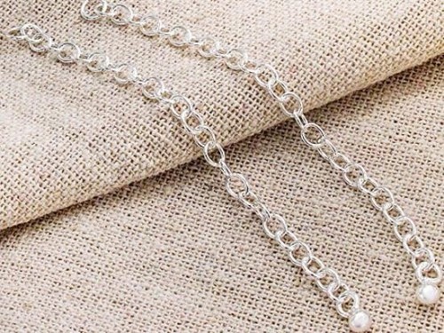 2 of 925 Sterling Silver Extension Link Chains 2.5 inches with Ball Charm