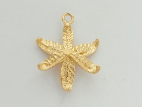 1 of 925 Sterling Silver Gold Vermeil Style Lily Flower Pendant 15x17mm.