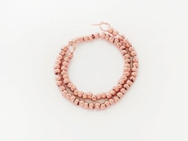 Karen Hill Tribe Rose Gold Vermeil Style Plain Rondelle Beads 2.2x1.5mm.