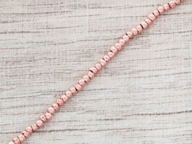 Karen Hill Tribe Rose Gold Vermeil Style Plain Rondelle Beads 2.2x1.5mm.