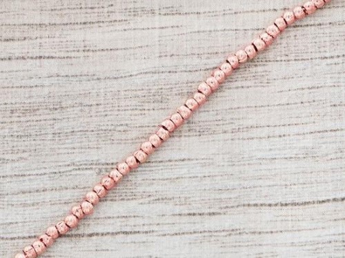 70 of Karen Hill Tribe Rose Gold Vermeil Style Plain Rondelle Beads 2.2x1.5mm.