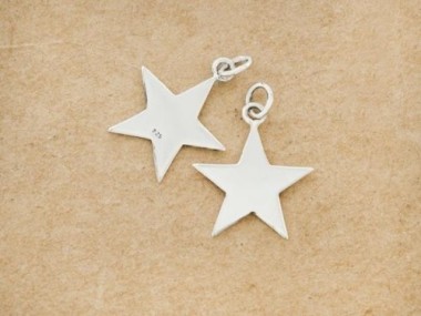 925 Sterling Silver Star Charms 14.8mm.