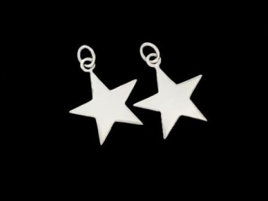 925 Sterling Silver Star Charms 14.8mm.