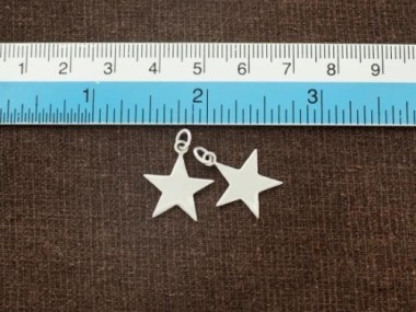 925 Sterling Silver Star Charms 14.8mm.