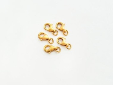 925 Sterling Silver Gold Vermeil Style Pear Lobster Clasps 5x8 mm.