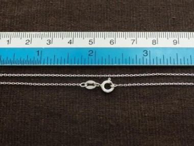 925 Sterling Silver Fine Cable Chain Necklace , 1x1.5 mm.