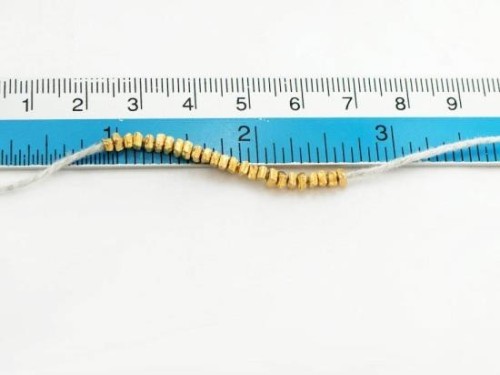 25 of Karen hill tribe Silver Gold Vermeil Style Tiny Bar Spacer Beads 2.5x1.5 mm.