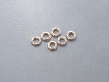 Karen hill tribe Rose Gold Vermeil Style Hammered Closed Jump Rings 6mm.