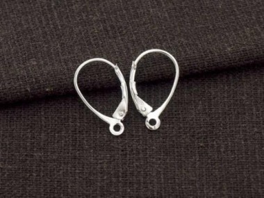 925 Sterling Silver Lever Back Earring Findings 10x17 mm.