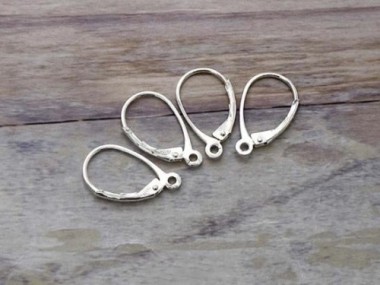 925 Sterling Silver Lever Back Earring Findings 10x17 mm.