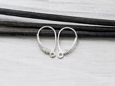 925 Sterling Silver Lever Back Earring Findings 10x17 mm.