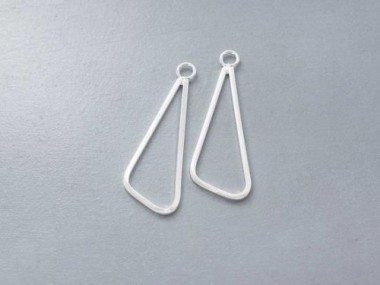 925 Sterling Silver Triangle Pendants 10x29 mm.