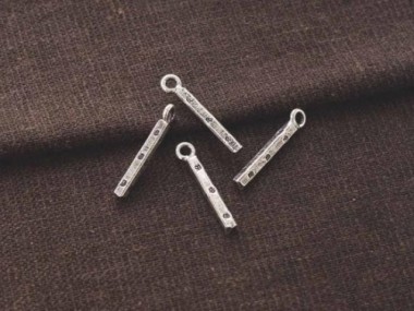 Karen Hill Tribe Silver Rectangle Stick Charms 2.3x18mm.