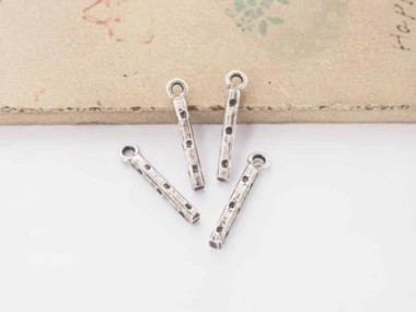 Karen Hill Tribe Silver Rectangle Stick Charms 2.3x18mm.