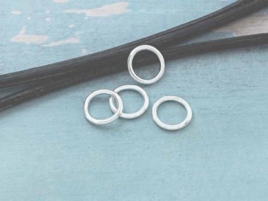 925 Sterling Silver Closed Jump Rings 1.5x12mm.