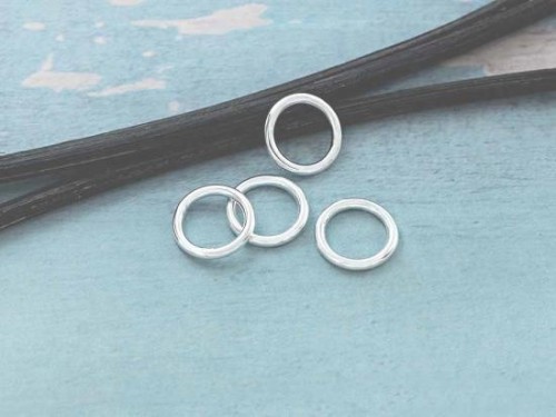 4 of 925 Sterling Silver Closed Jump Rings 1.5x12mm.