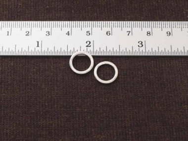 925 Sterling Silver Closed Jump Rings 1.5x12mm.