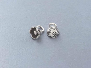 Karen Hill Tribe Silver Flower Charms 7 mm.