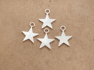 925 Sterling Silver Star Charms 11.5 mm.