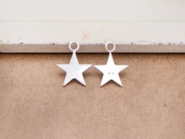 925 Sterling Silver Star Charms 11.5 mm.