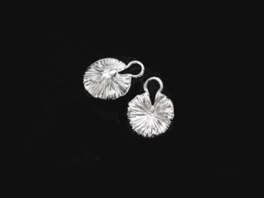 925 Sterling Silver Lotus Leaf Charms 8.5mm.