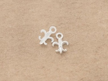 925 Sterling Silver Fleur de lis Charms 6x7 mm.