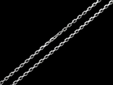 925 Sterling Silver Flat Cable Link Chain 1x1.5 mm.