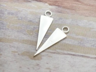 925 Sterling Silver Triangle Charms 5.5x17 mm.