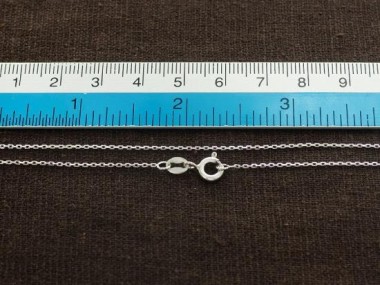 925 Sterling Silver Fine Cable Chain Necklace , 1x1.5 mm.