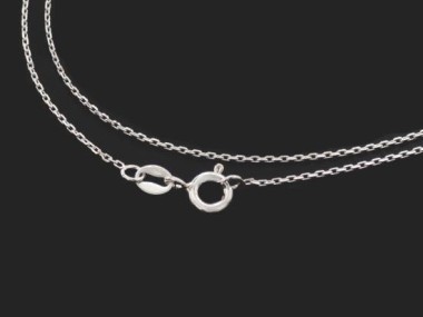 925 Sterling Silver Fine Cable Chain Necklace , 1x1.5 mm.